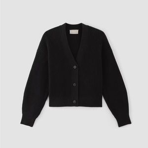 Everlane The Organic Cotton Relaxed Cardigan in black